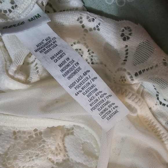Aerie Cream Lace Bralette Intimates Cross Back Size M - Picture 3 of 11